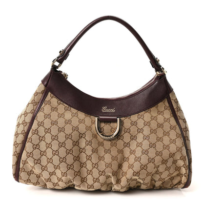 Gucci Metallic Monogram Large D Gold Hobo Purple