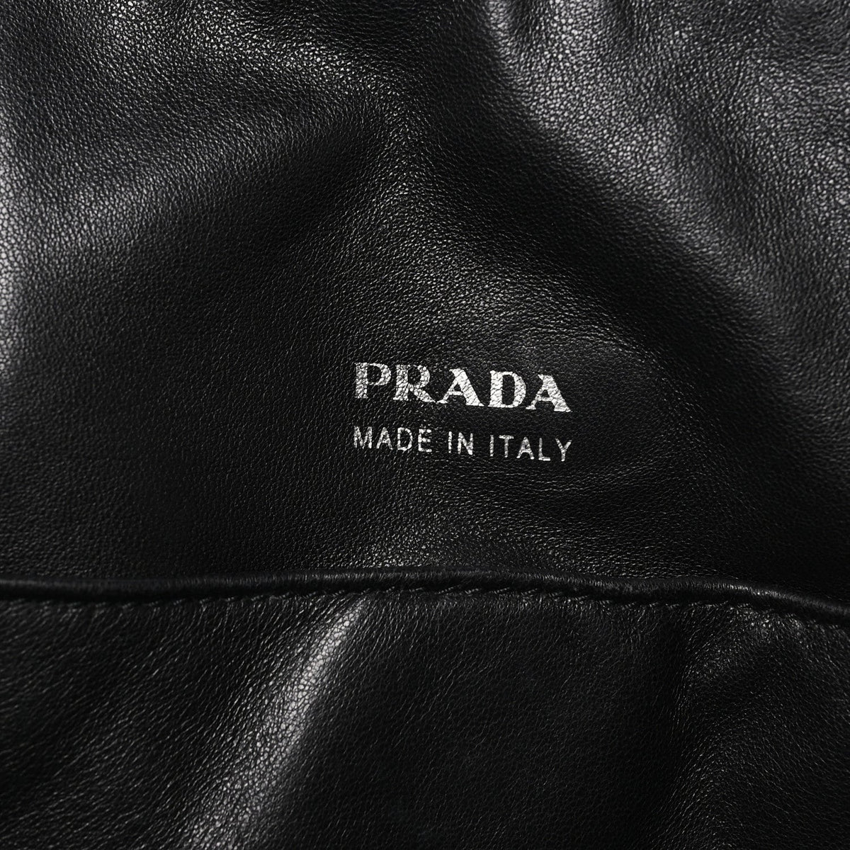 Prada Tessuto Nylon Calfskin Grommet Tote Black