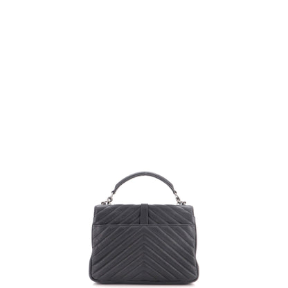 Classic Monogram College Bag Matelasse Chevron Leather Medium