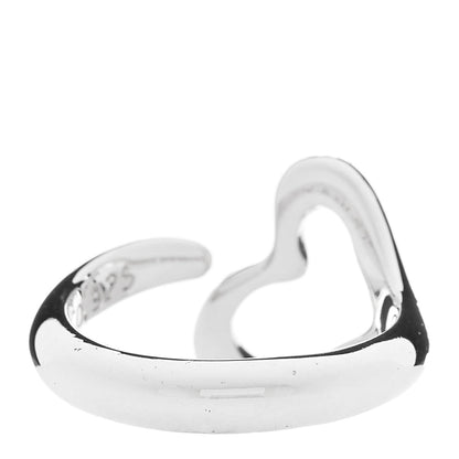 Tiffany Sterling Silver Elsa Peretti Open Heart Ring 48 4.5
