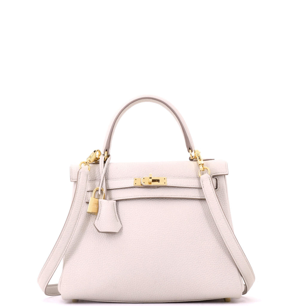 Kelly Handbag Mushroom Togo with Gold Hardware 25