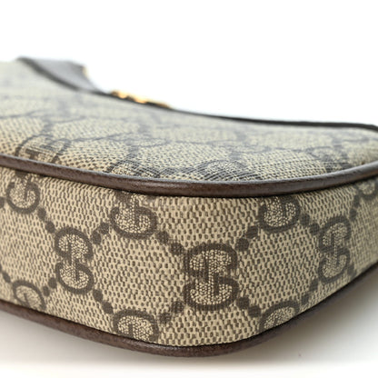 Gucci GG Supreme Calfskin Mini Ophidia Chain Bag Beige Ebony