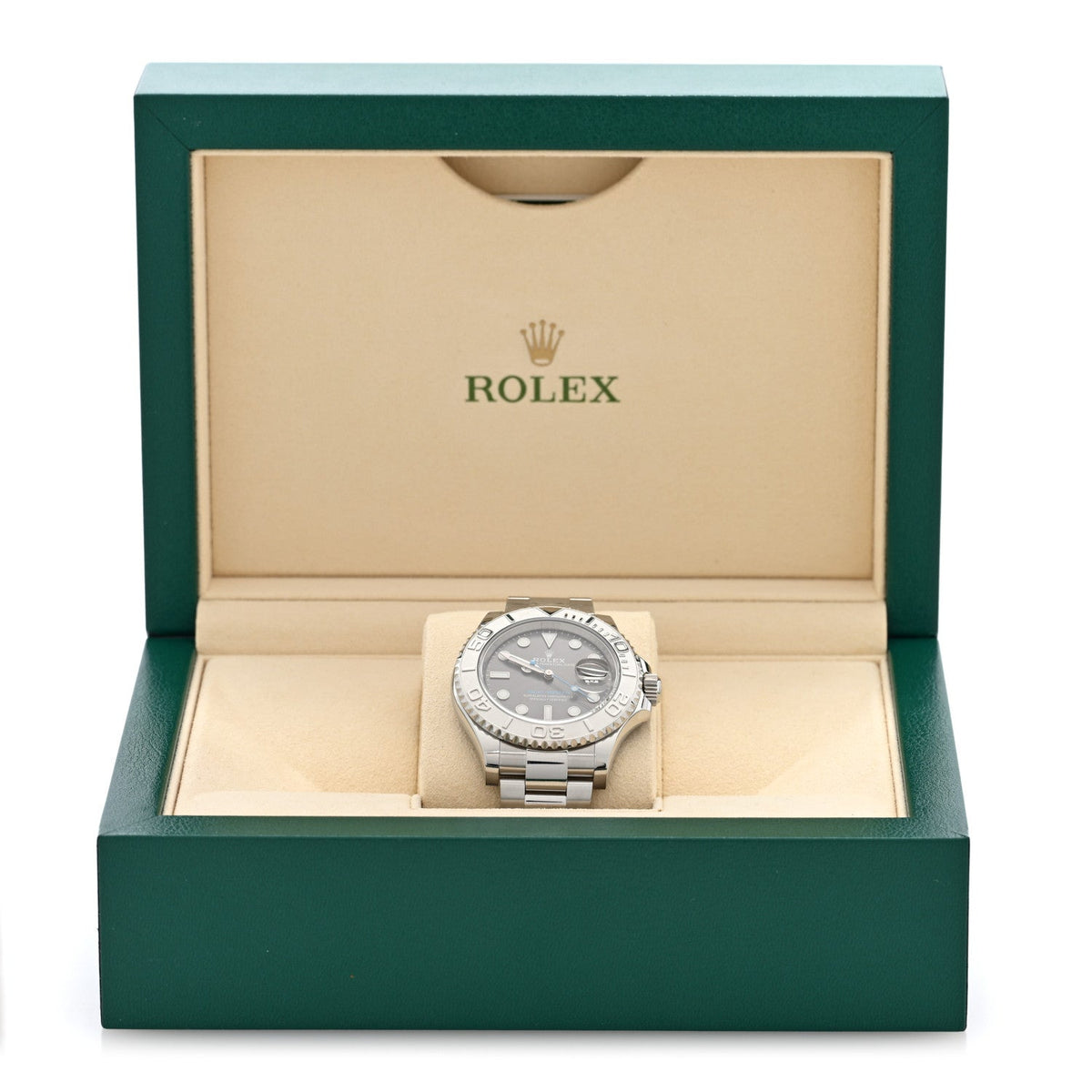 Rolex Stainless Steel Platinum 40mm Yacht-Master Watch Slate 116622