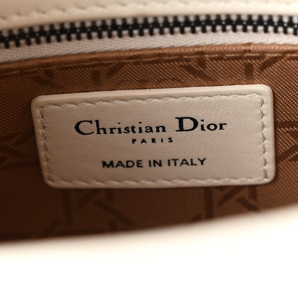 Christian Dior Lambskin Cannage Small My ABCDior Lady Dior White