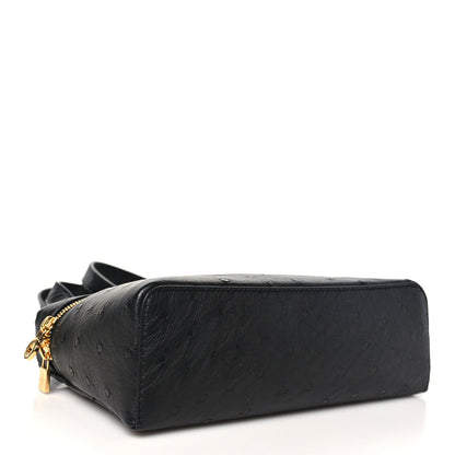 Loro Piana Ostrich L19 Extra Pocket Pouch Black