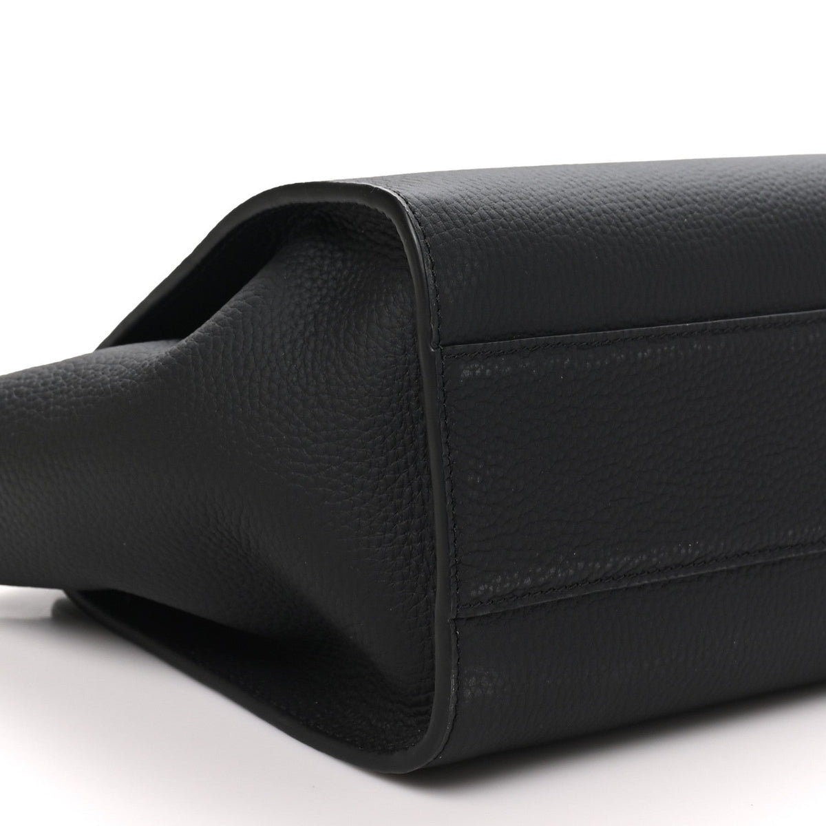 The Row Grained Calfskin Marlo 12 Tote Bag Black