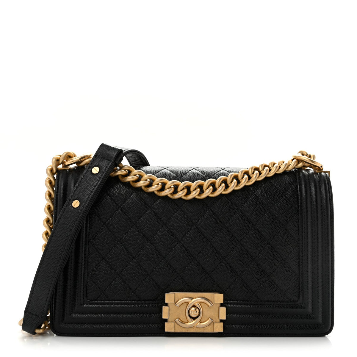 Chanel Caviar Quilted Medium Boy Flap Black 1988486