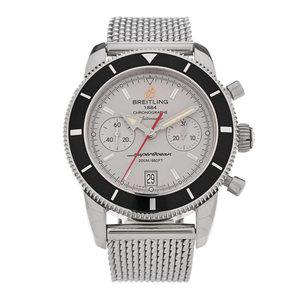 Breitling Stainless Steel 44mm Superocean Heritage Watch White A23370