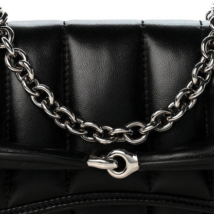 Gucci Nappa Matelasse Small Maxi Horsebit Shoulder Bag Black