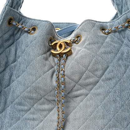 Chanel Washed Denim Quilted Medium 25 Handbag Blue
