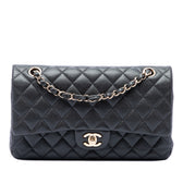 Classic Double Flap Bag Quilted Caviar Medium