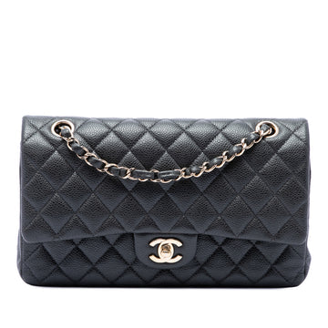 Classic Double Flap Bag Quilted Caviar Medium
