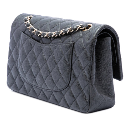 Classic Double Flap Bag Quilted Caviar Medium