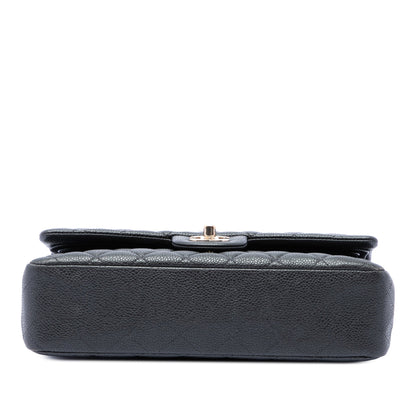 Classic Double Flap Bag Quilted Caviar Medium