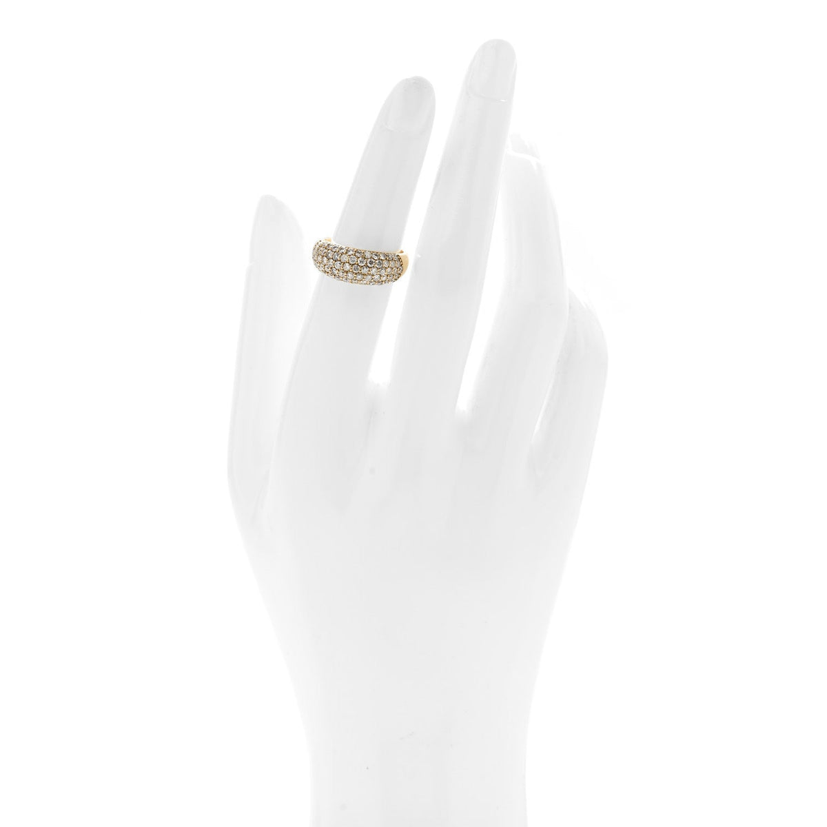 Parker & West 18K Yellow Gold Diamond 1.00ctw Paved Dome Ring 50 5.25