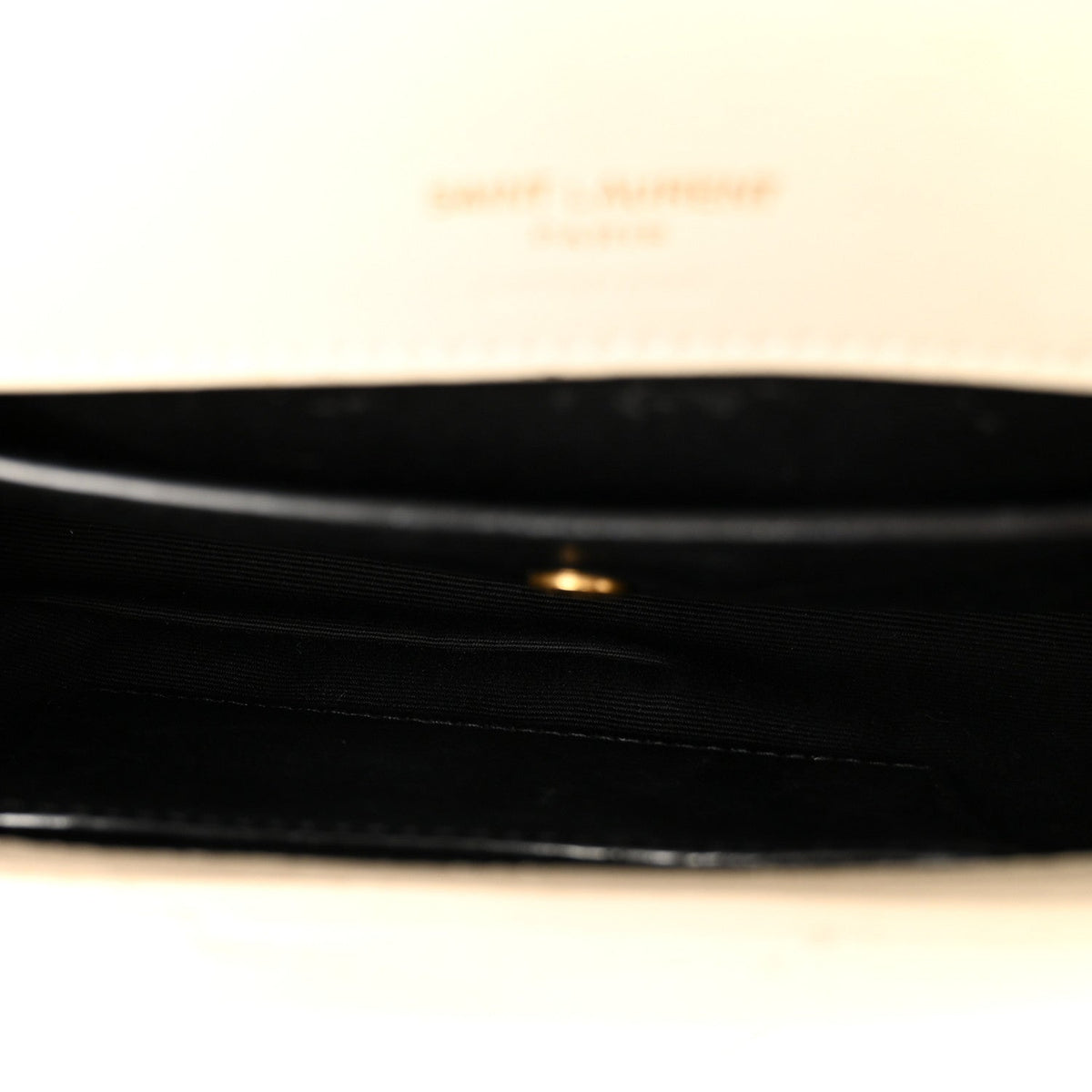 Saint Laurent Lambskin Chevron Quilted Mini LouLou Crema Soft