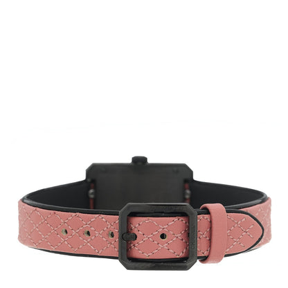 Chanel Stainless Steel Calfskin 21mm Boy-Friend Watch Pink 1878122