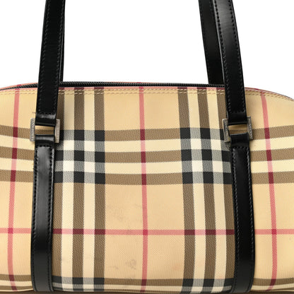 Burberry House Nova Check Barrel Bag Black