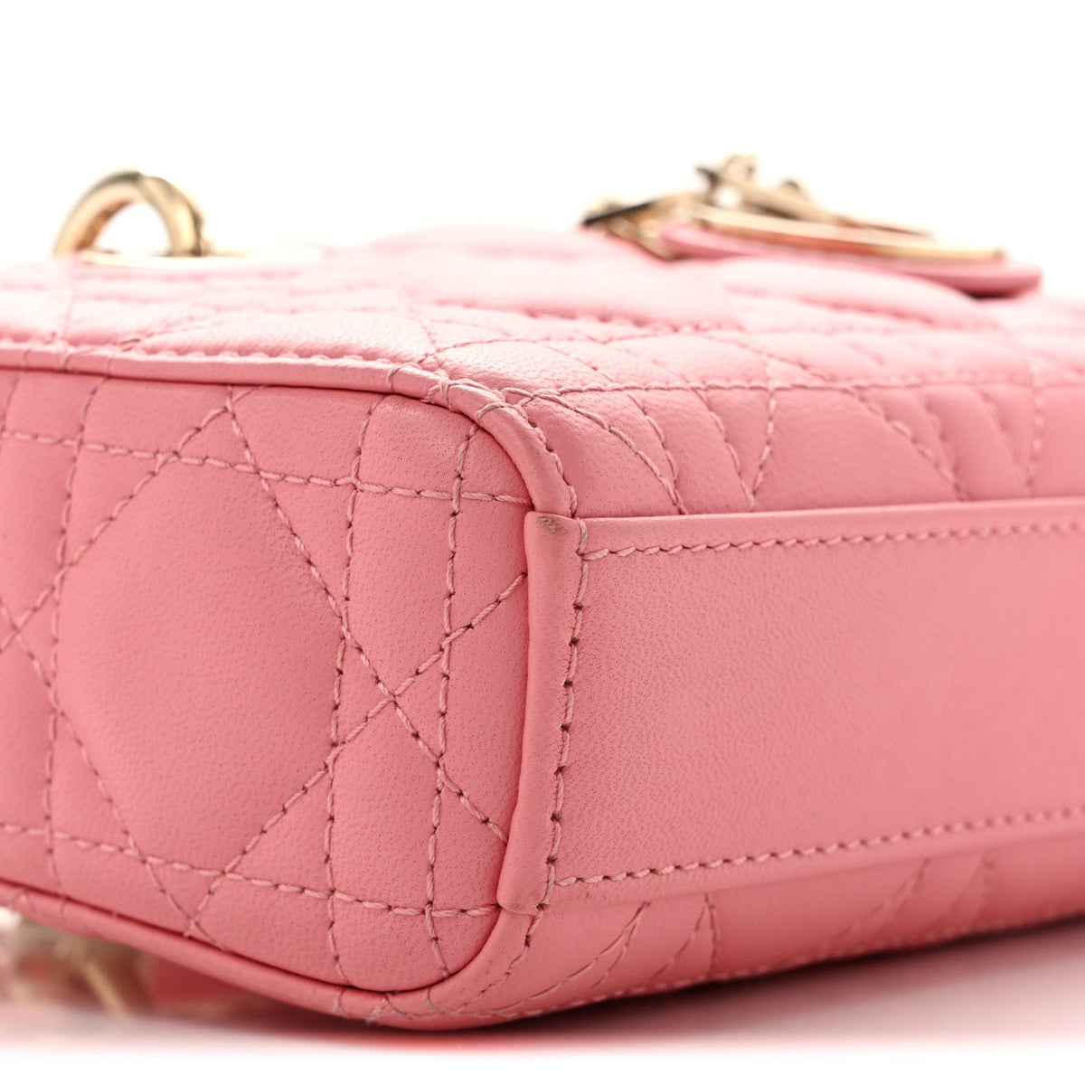 Christian Dior Lambskin Cannage Micro Lady D-Joy Pink