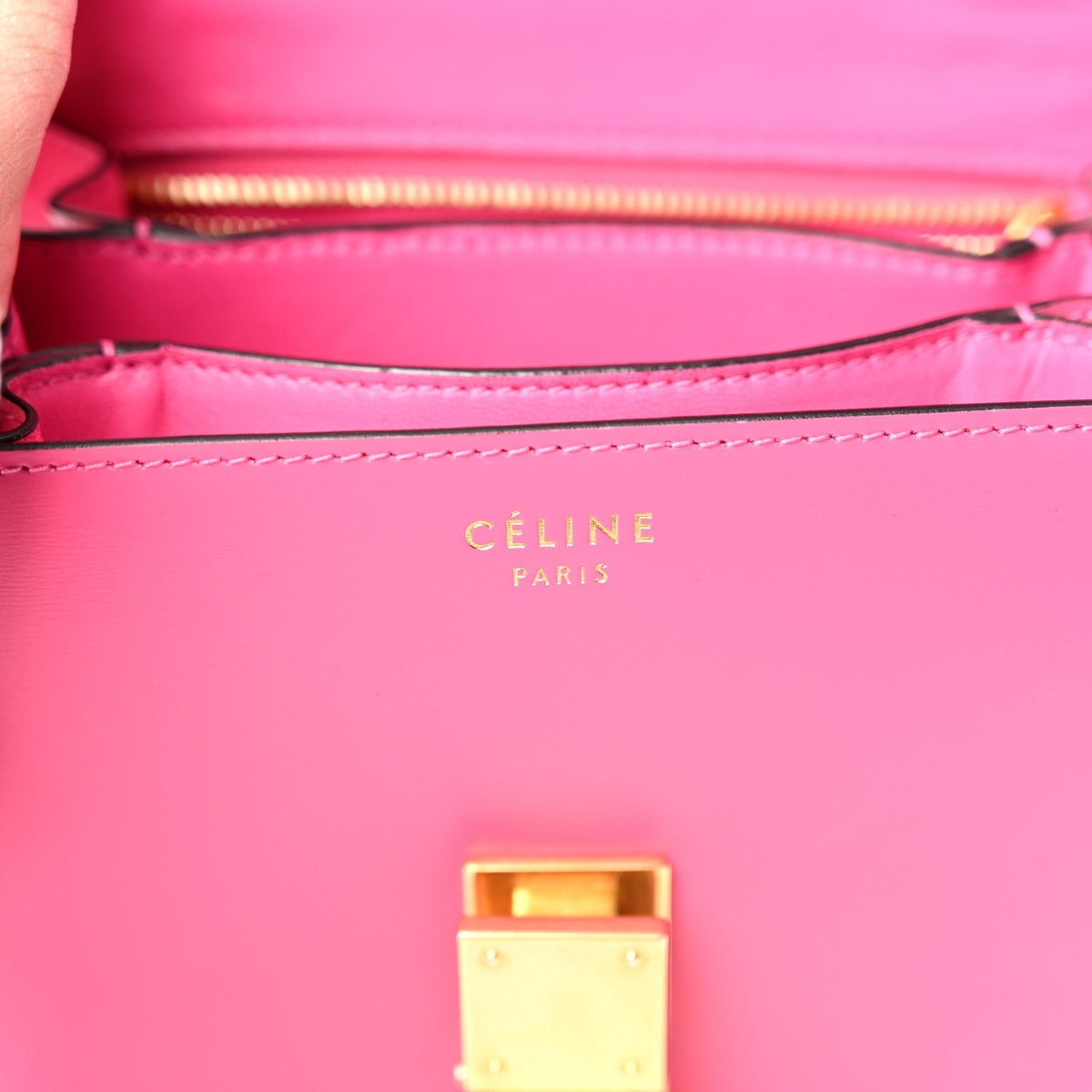 Celine Box Calfskin Small Classic Box Flap Bag Hibiscus