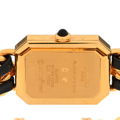 Chanel Stainless Steel Lambskin 20mm Premiere Quartz Watch Gold M