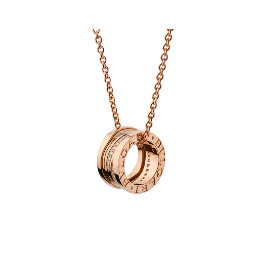 18K Rose Gold Diamond B.zero1 Necklace