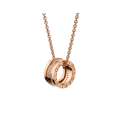 18K Rose Gold Diamond B.zero1 Necklace