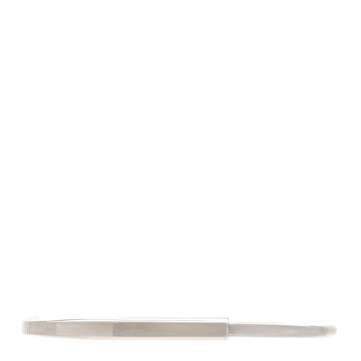 Tiffany 18K White Gold Lock Narrow Bangle Bracelet