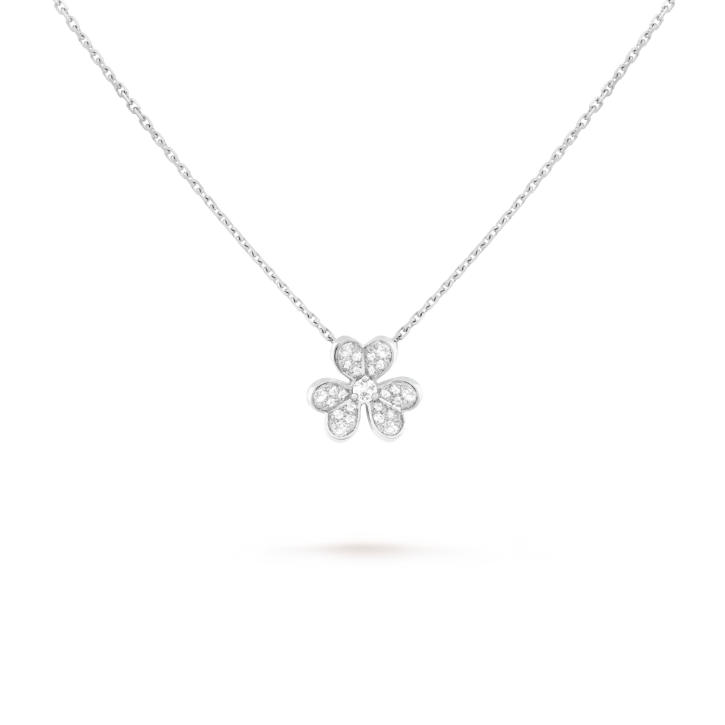 18K Gold Diamond VCA Frivole Mini Pendant