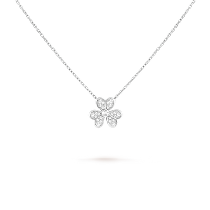 18K Gold Diamond VCA Frivole Mini Pendant