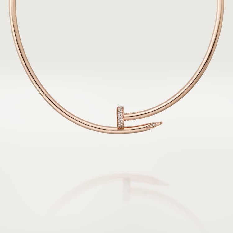 18K Rose Gold Diamonds Cartier Juste un Clou Necklace