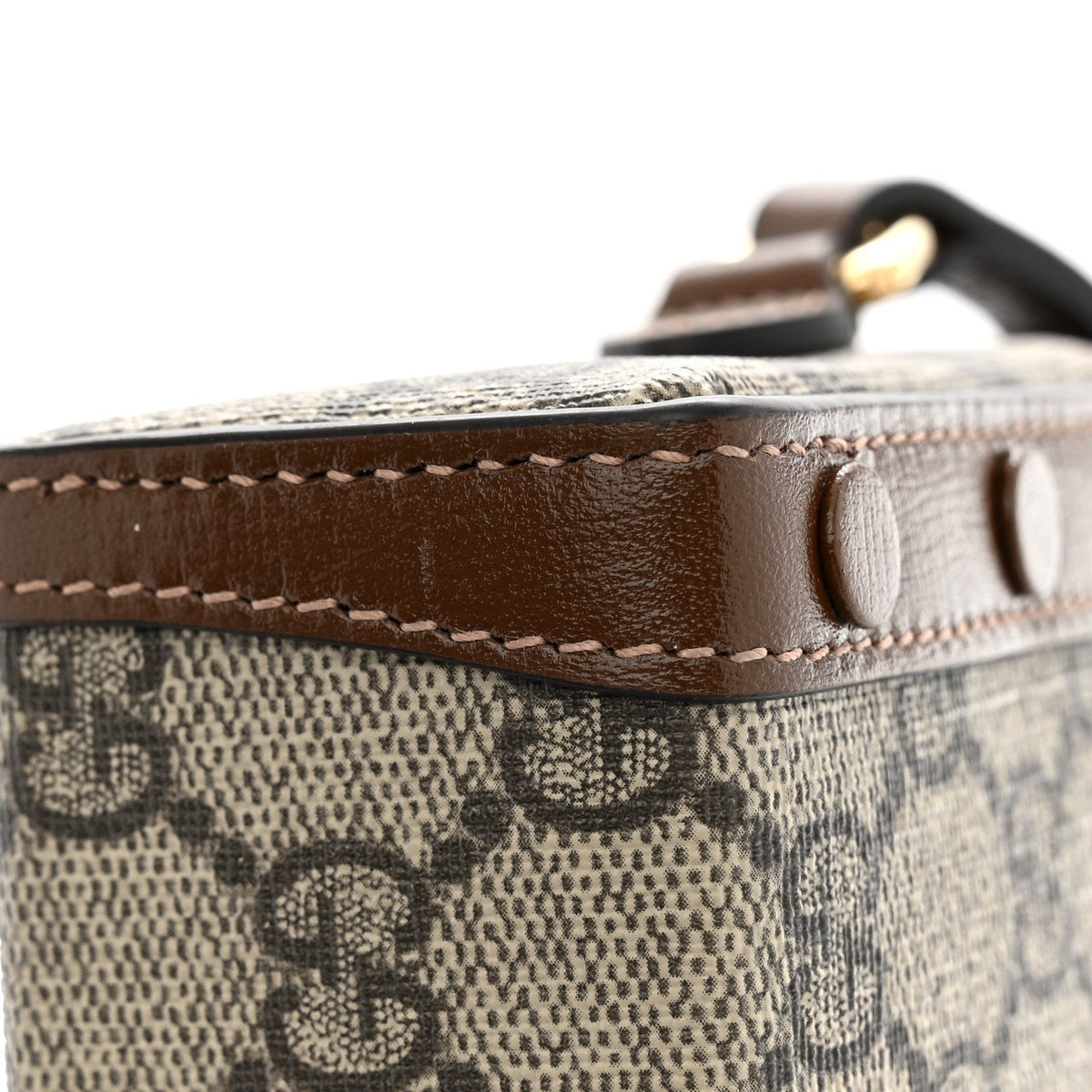 Gucci GG Supreme Monogram Mini Horsebit 1955 Shoulder Bag Beige Brown Sugar 1983200