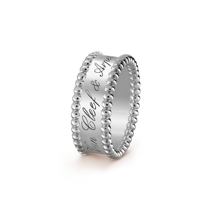 18K Gold VCA Perlée Signature Ring