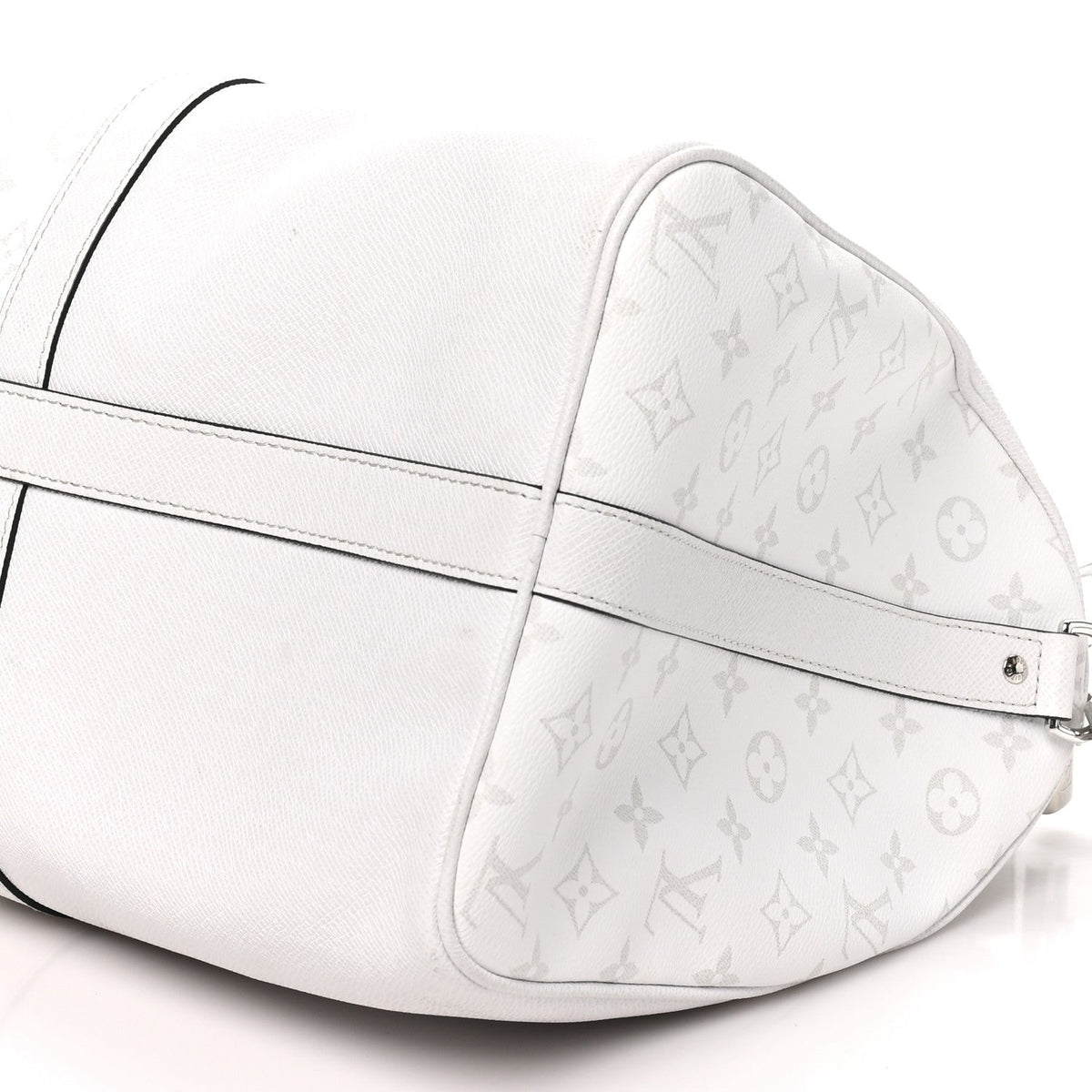 Louis Vuitton Monogram Taiga Keepall Bandouliere 45 Duffel White