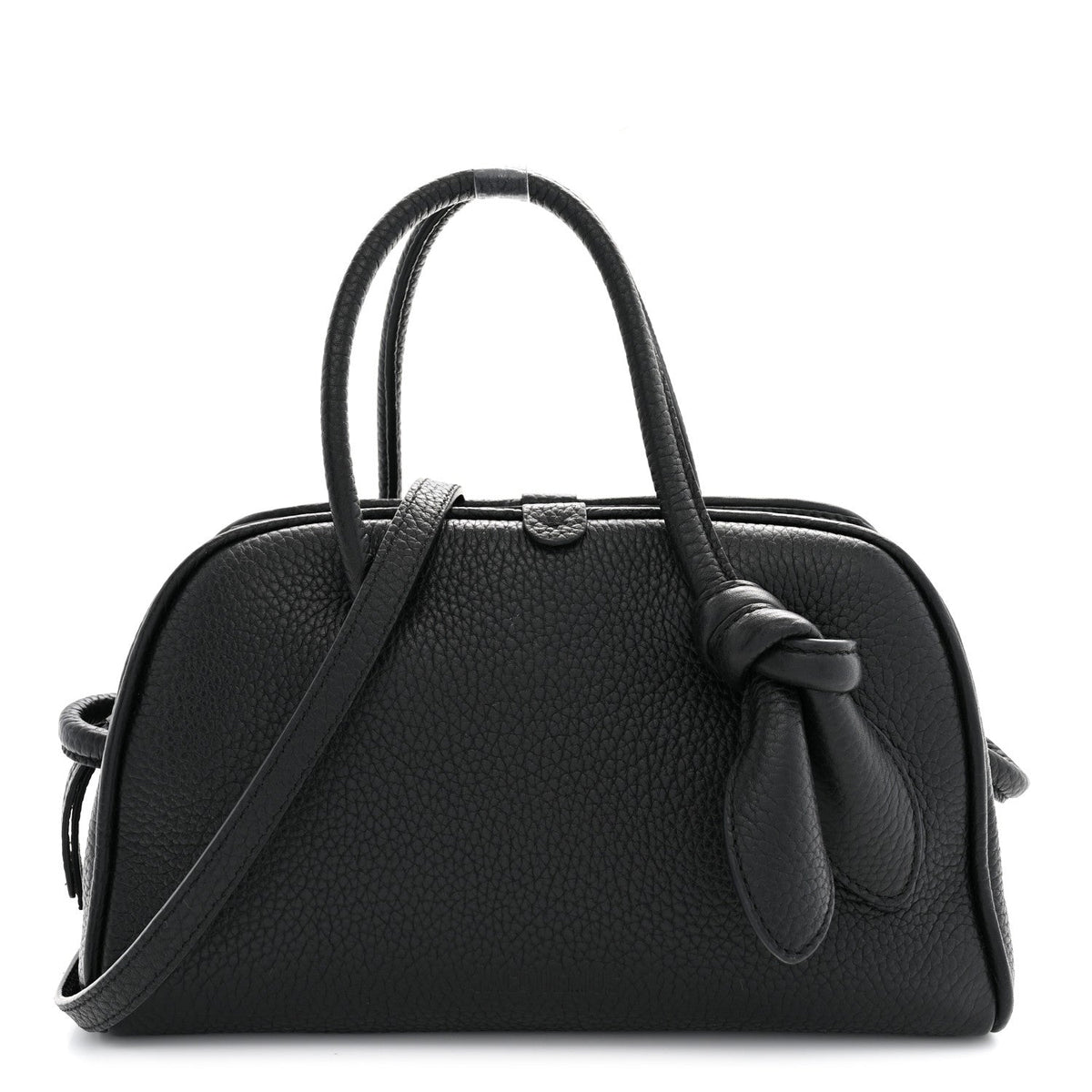 Jacquemus Grained Calfskin Le Petit Turismo Black