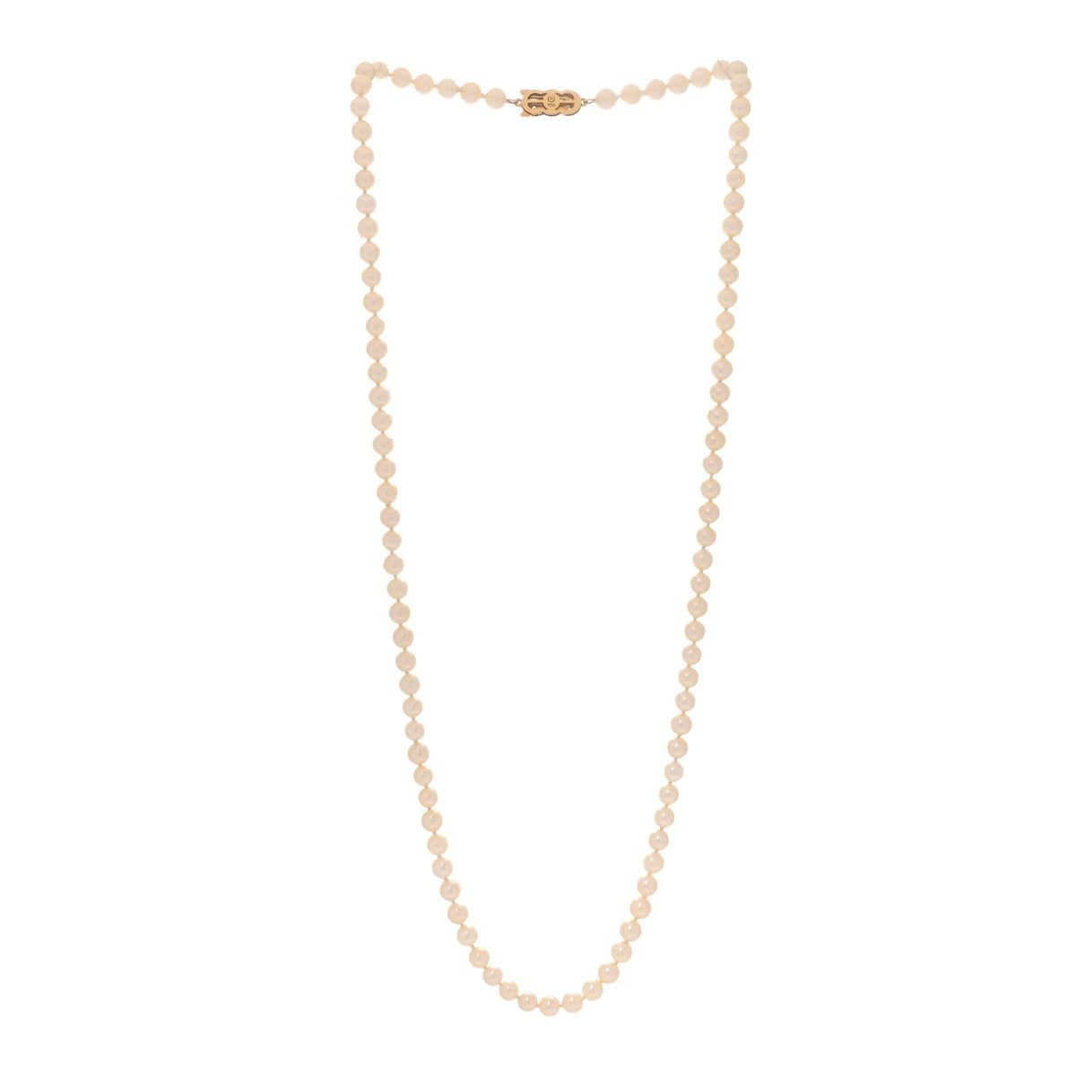 Mikimoto 18K Yellow Gold Akoya Cultured Pearl 5-6mm Strand Necklace