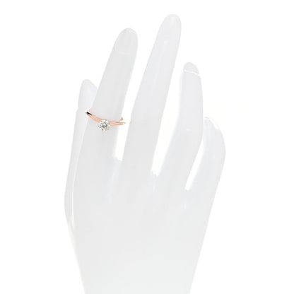 Tiffany 18K Rose Gold Platinum Diamond .48ct Solitaire Ring