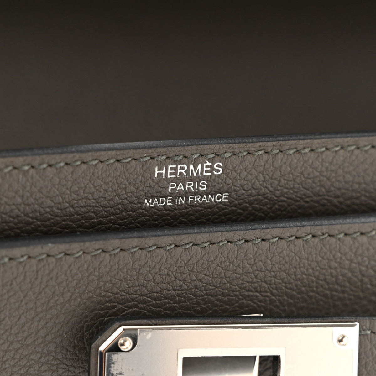 Hermes Evercolor Evergrain Barenia Kelly Depeches 36 Briefcase Vert De Gris