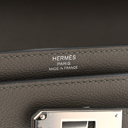 Hermes Evercolor Evergrain Barenia Kelly Depeches 36 Briefcase Vert De Gris