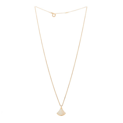 Bulgari 18K Rose Gold Diamond Mother of Pearl Small Divas' Dream Pendant Necklace