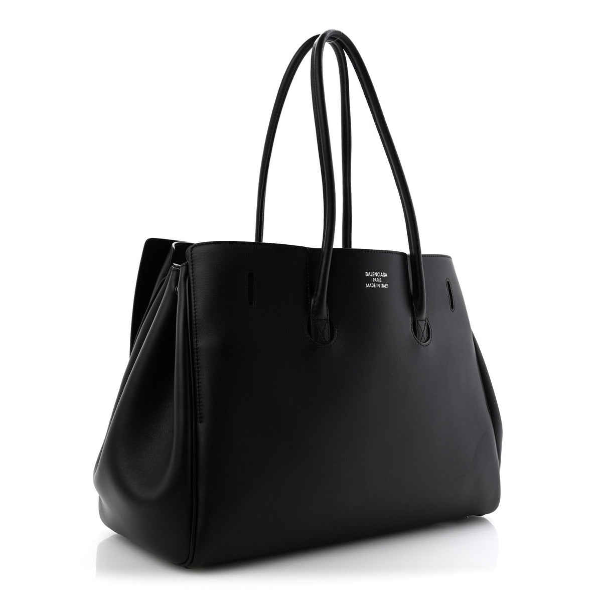 Balenciaga Smooth Calfskin Medium Bel Air Carry All Bag Black