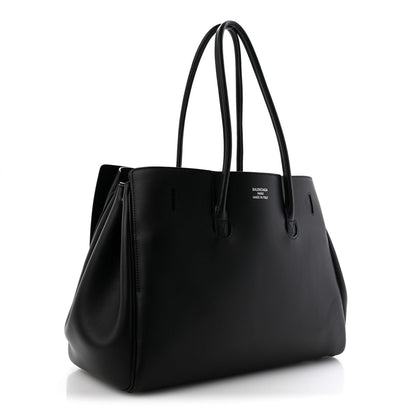 Balenciaga Smooth Calfskin Medium Bel Air Carry All Bag Black