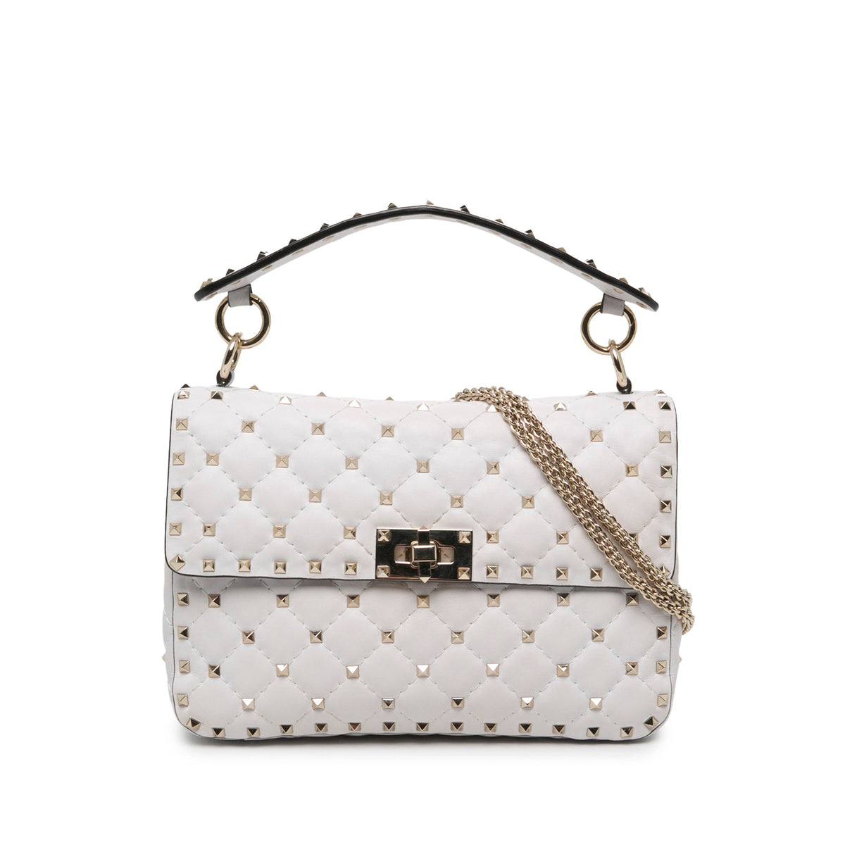 Rockstud Spike Flap Bag Quilted Leather Medium