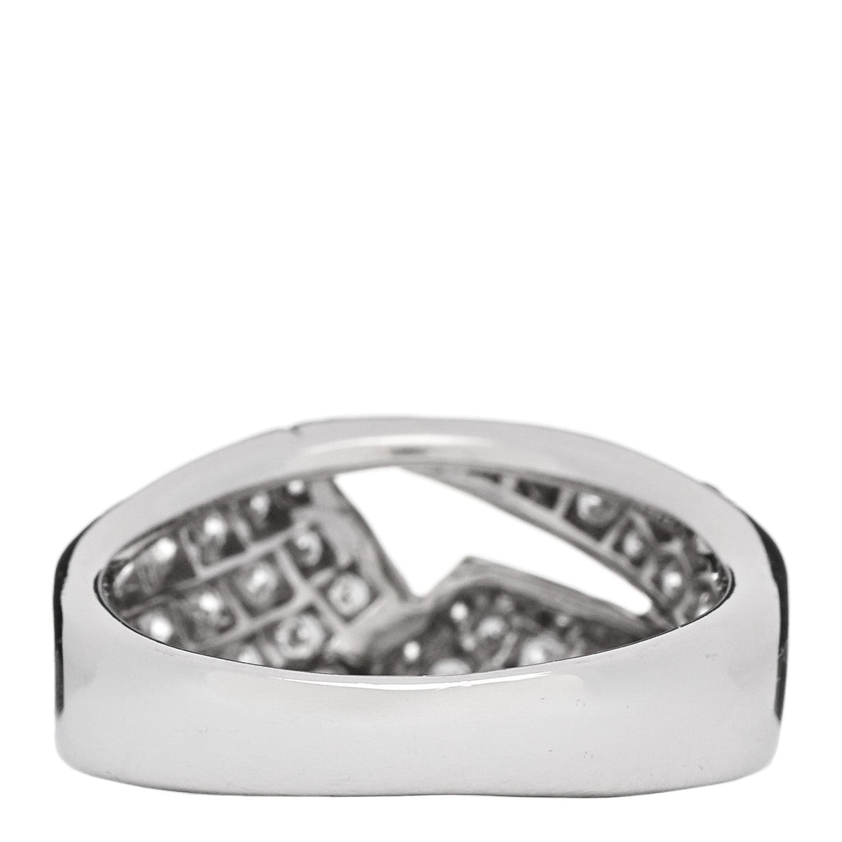Parker & West by FASHIONPHILEPlatinum Diamond .74ctw Geometric Open Band Ring 54 6.75