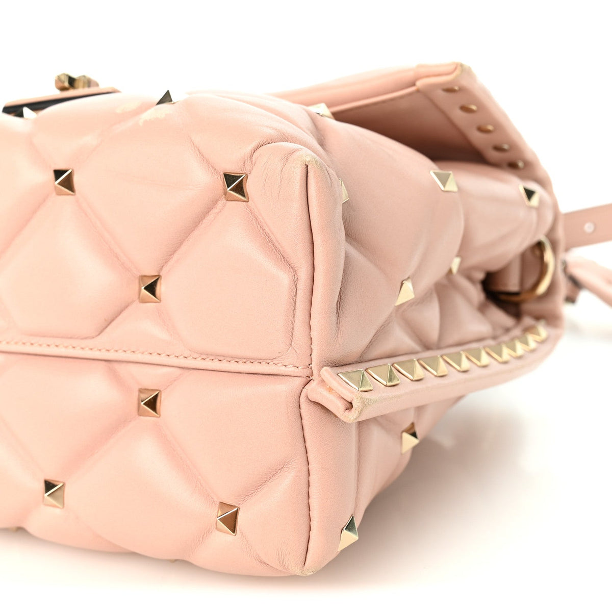 Valentino Garavani Nappa Medium Candystud Top Handle Bag Poudre 1984995