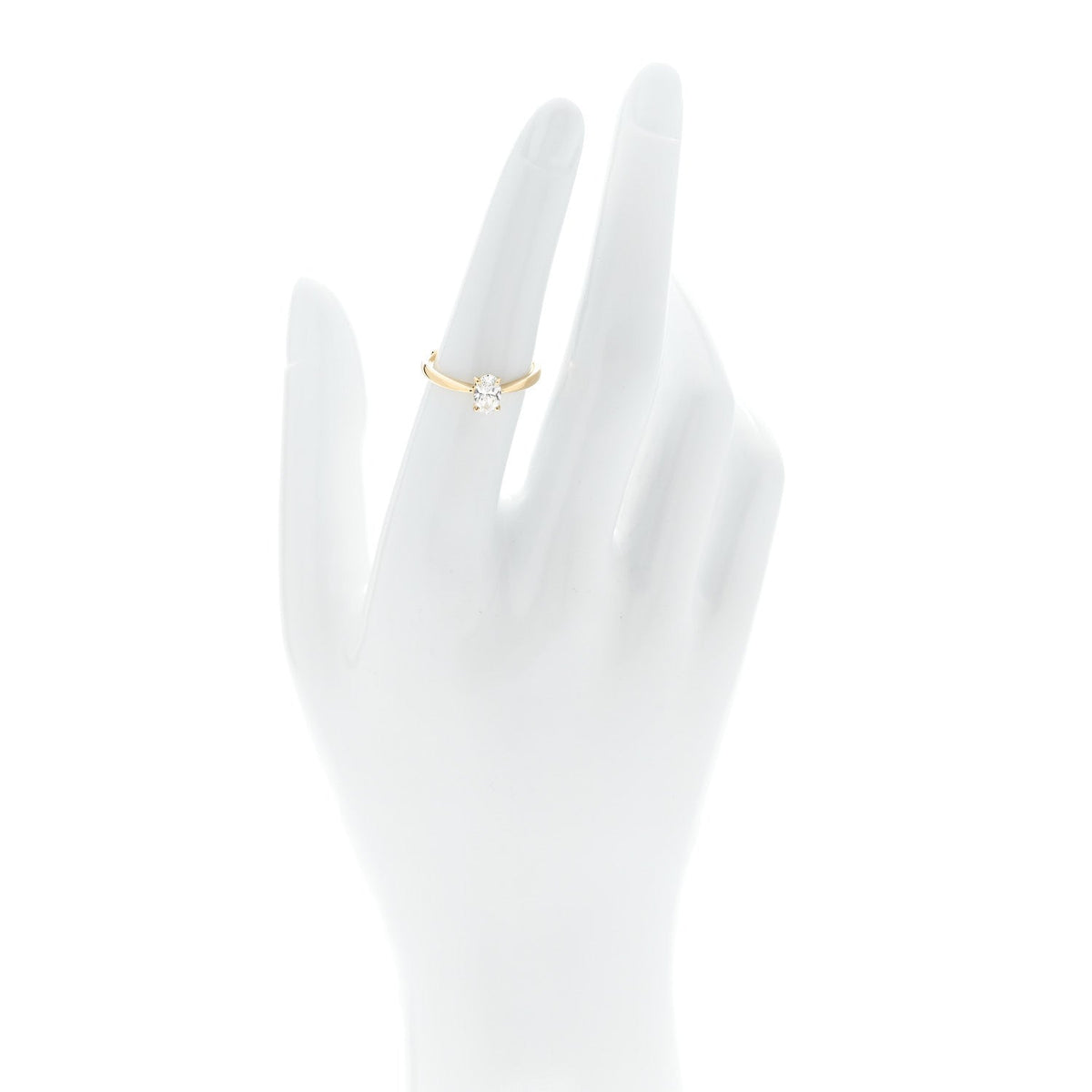 Parker & West 18K Yellow Gold Diamond .51ct Oval Cut Solitaire Ring 52 6