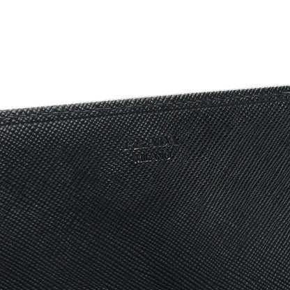 Prada Vitello Move Metal Oro Chain Wallet Black 1989410