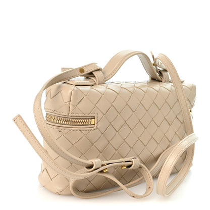 Bottega Veneta Calfskin Intrecciato Bang Bang Vanity Case Ecru