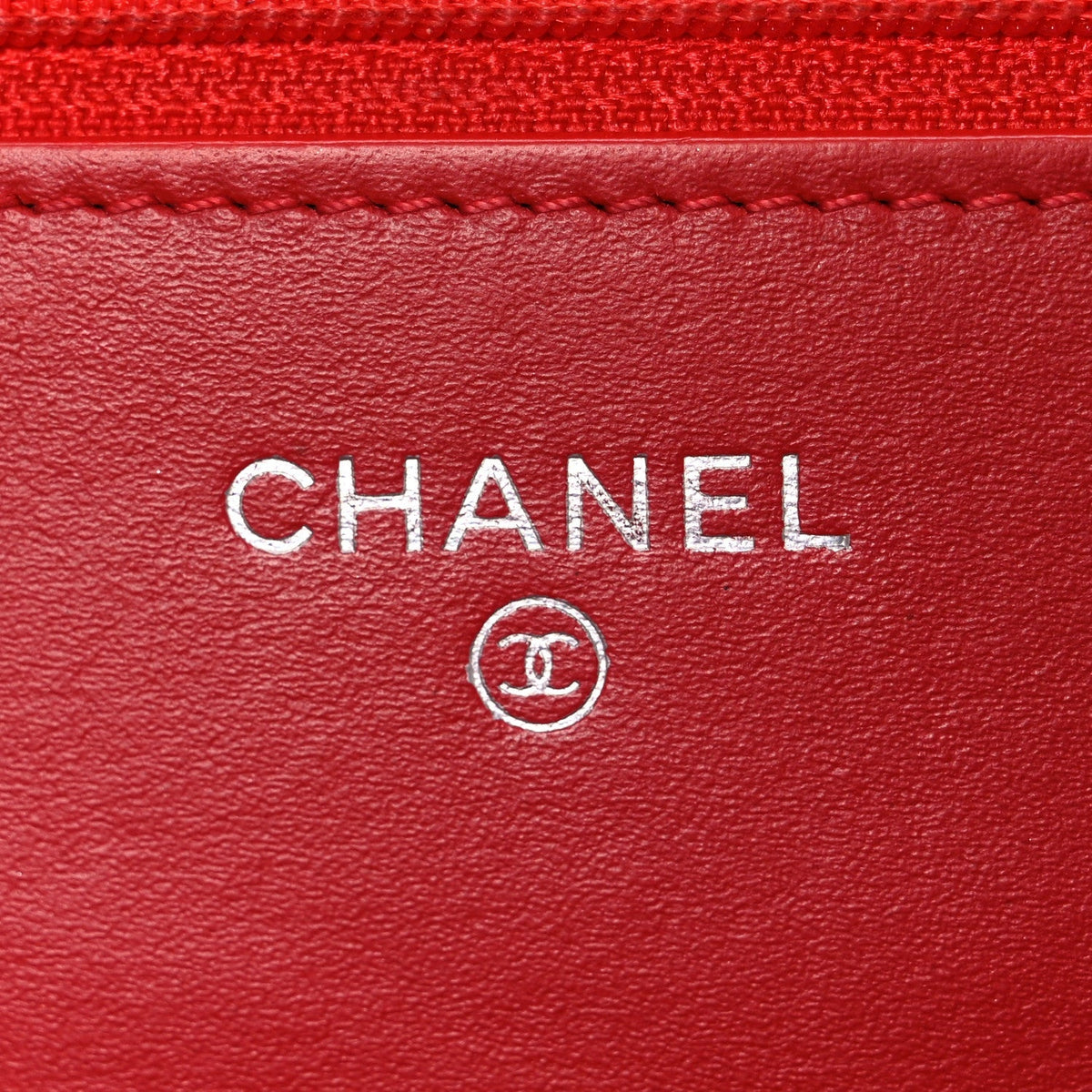 Chanel Glazed Calfskin Quilted Reissue Wallet On Chain Red
