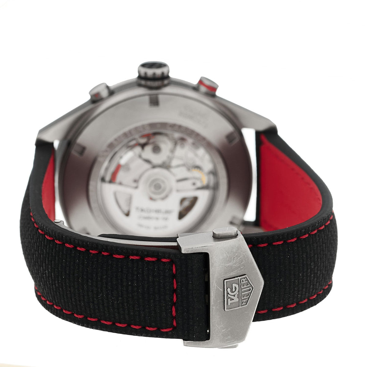 Tag Heuer Titanium Carbon Fiber 43mm Carrera Watch Black CV2A80